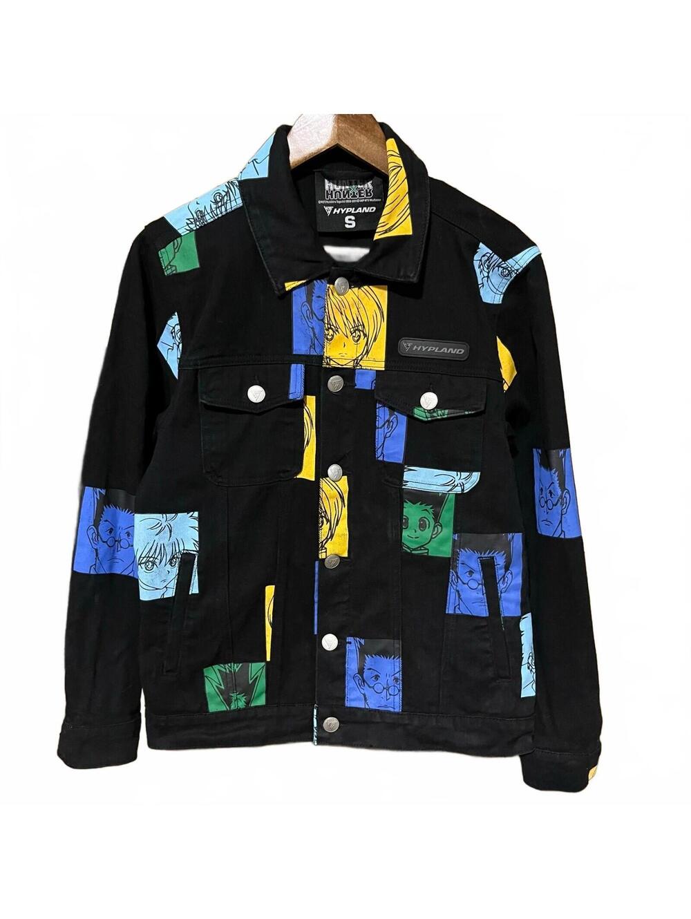 Hypland Hunter x Hunter Black Denim Printed Jacket Size Small